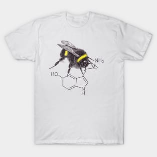 Bee Happy - Serotonin Hand Drawn Design T-Shirt